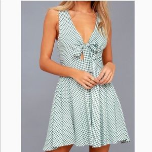 Lulu gingham tie dress